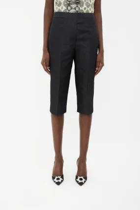 2012 Black Silk Cropped Pant