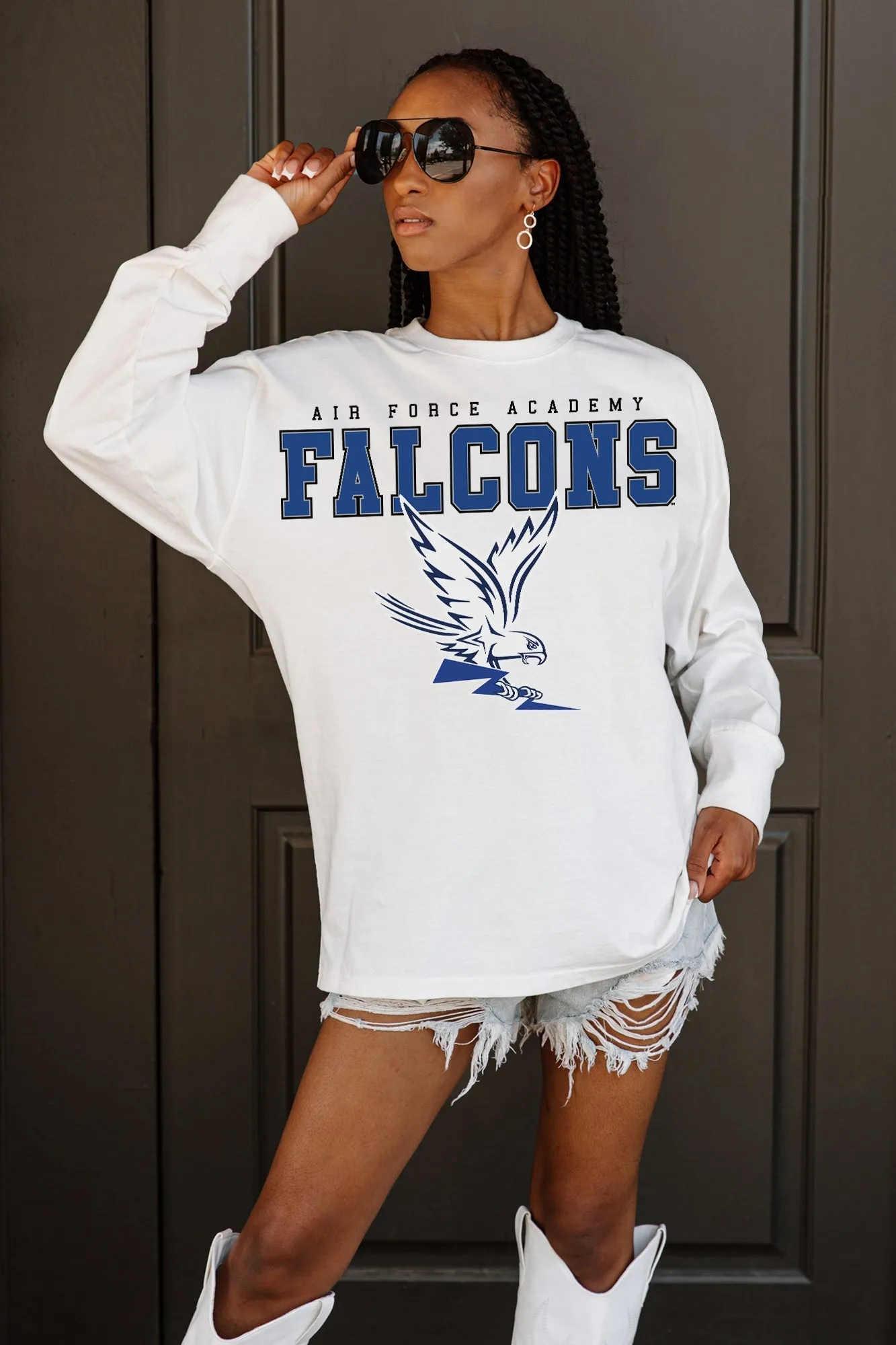 AIR FORCE FALCONS BIG GOALS OVERSIZED LONG SLEEVE PULLOVER