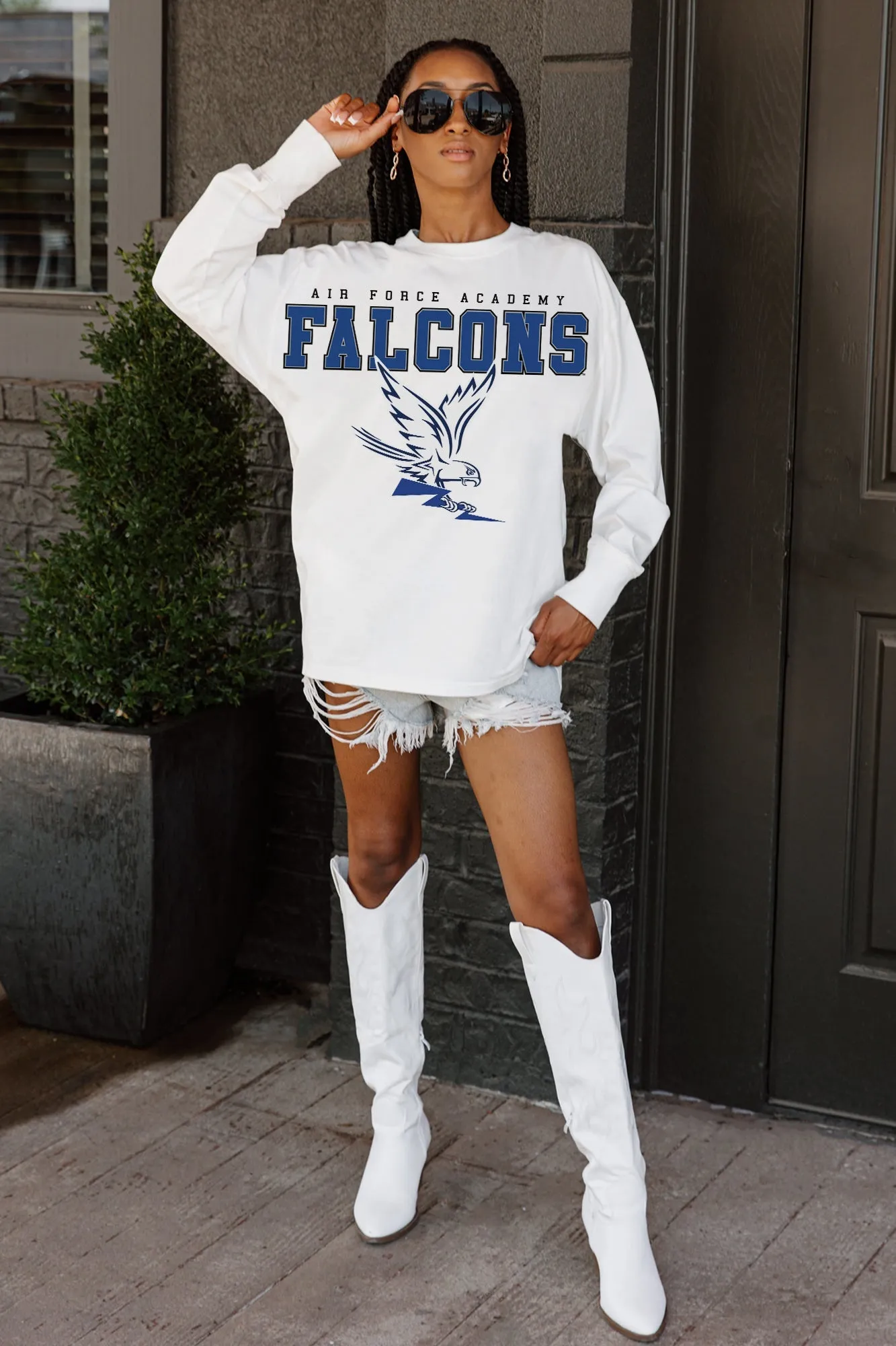 AIR FORCE FALCONS BIG GOALS OVERSIZED LONG SLEEVE PULLOVER
