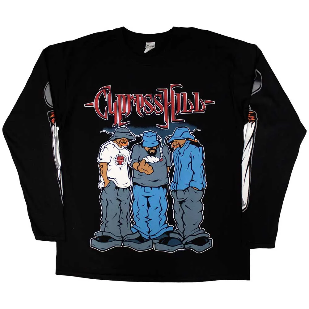 Cypress Hill "Blunted" Black Long Sleeve T shirt