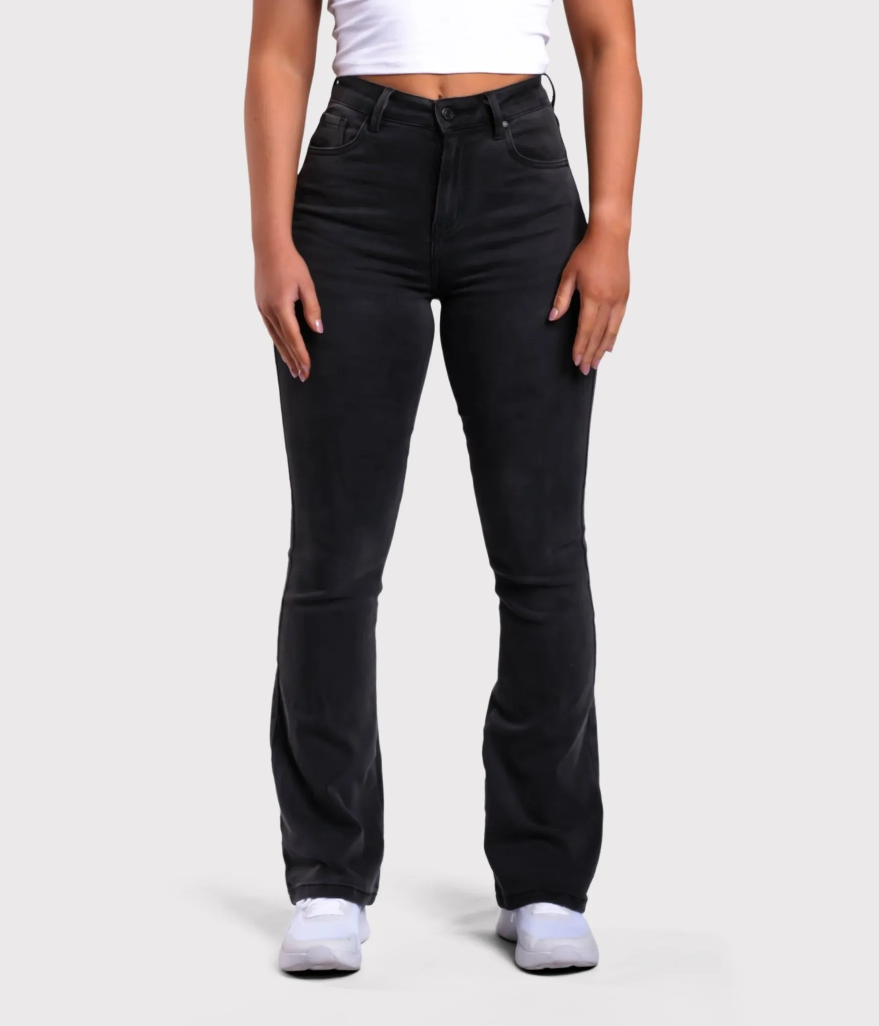 Dark Grey Flared Jeans