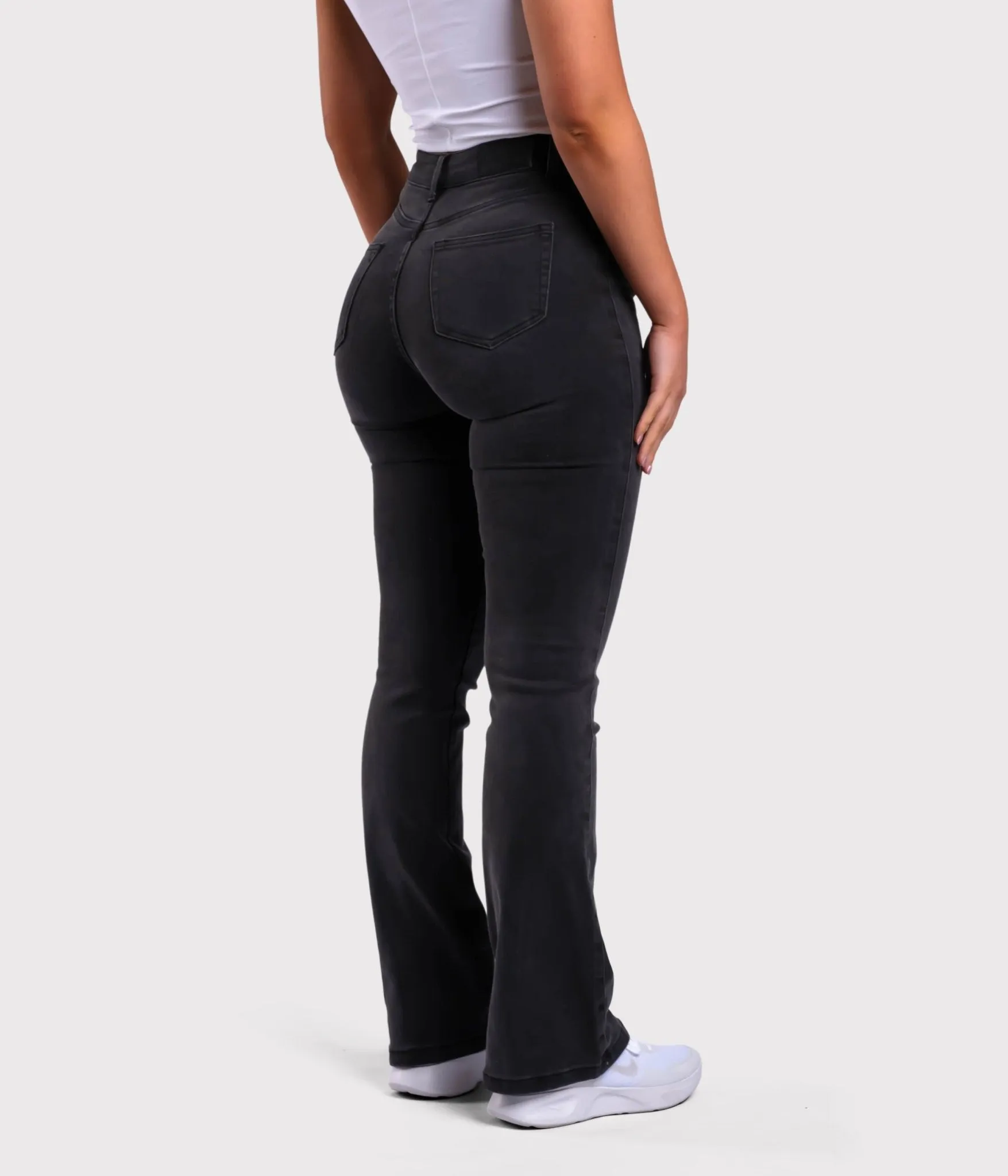 Dark Grey Flared Jeans