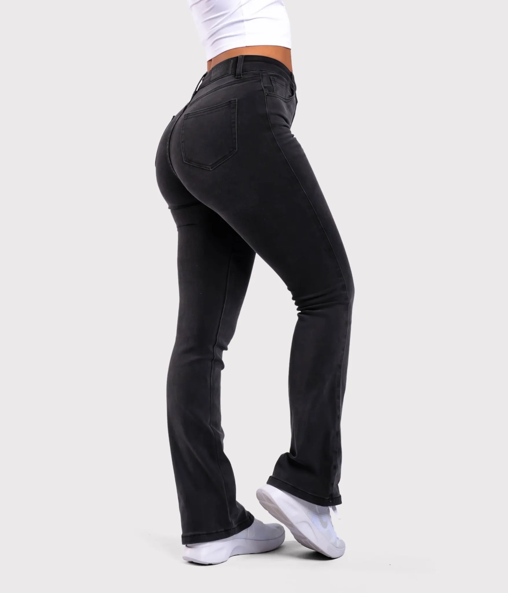 Dark Grey Flared Jeans
