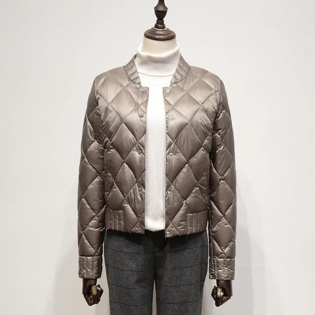 FTLZZ Plus Size 3XL Winter Ultra Light White Duck Down Jacket Women Warm Short Down Coats Female Slim Outerwear