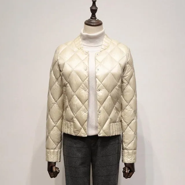 FTLZZ Plus Size 3XL Winter Ultra Light White Duck Down Jacket Women Warm Short Down Coats Female Slim Outerwear