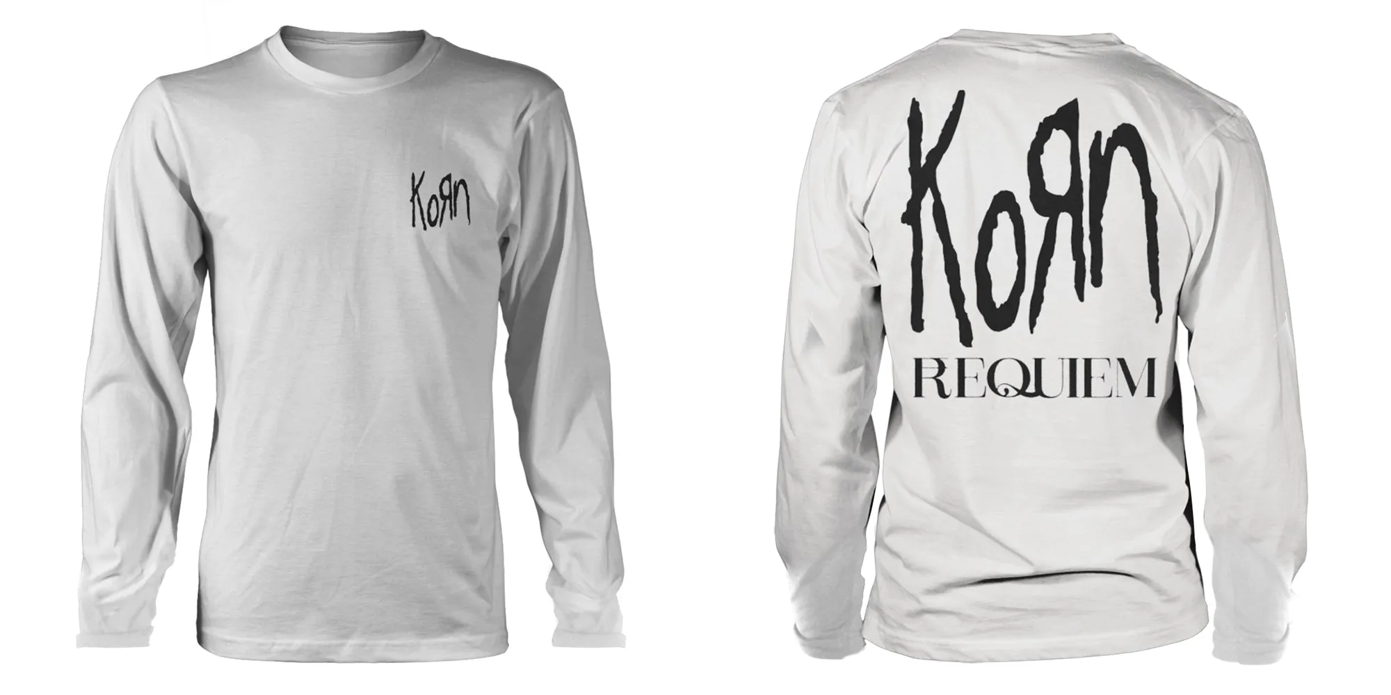Korn "Requiem" White Long Sleeve T shirt