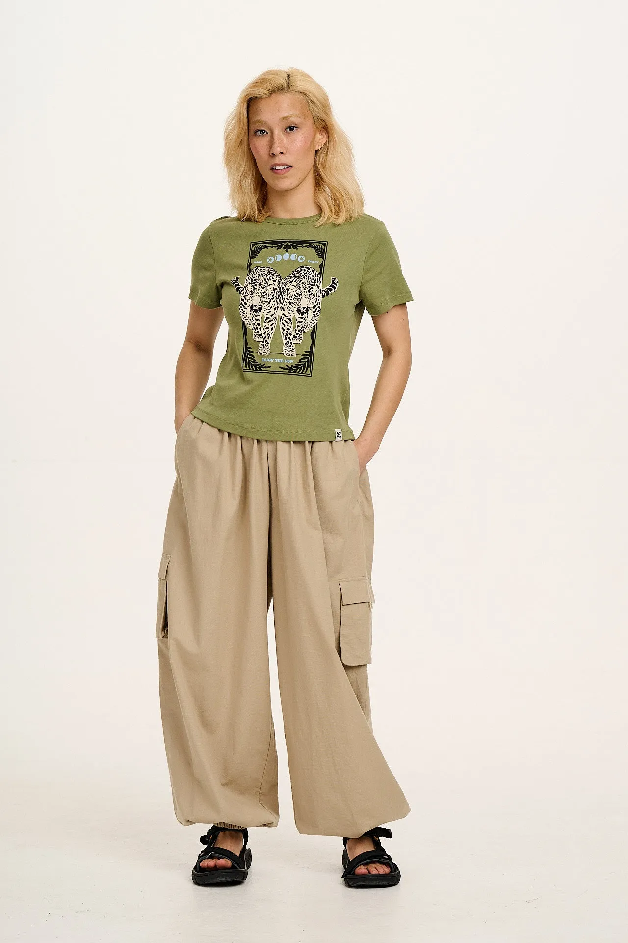 Maya - Cotton Tee in Enjoy The Now Print