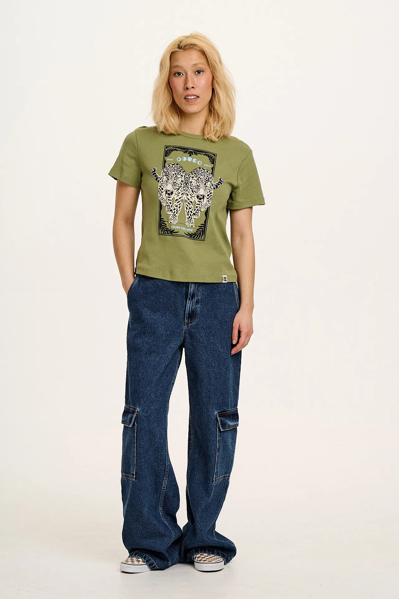 Maya - Cotton Tee in Enjoy The Now Print