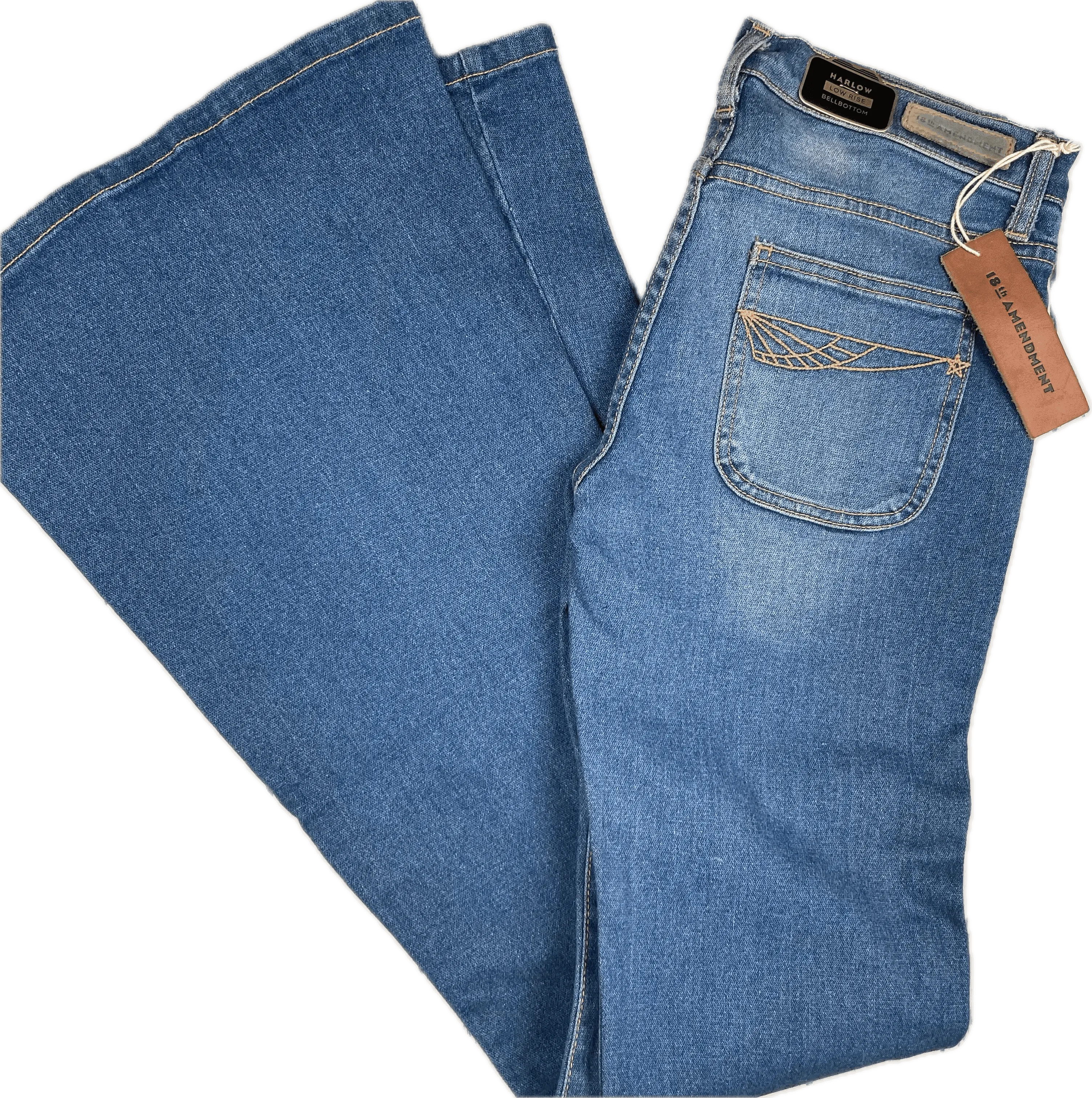NWT- 18th Amendment 'Harlow' 70's Style Low Rise Bell Bottom Jeans- Size 29
