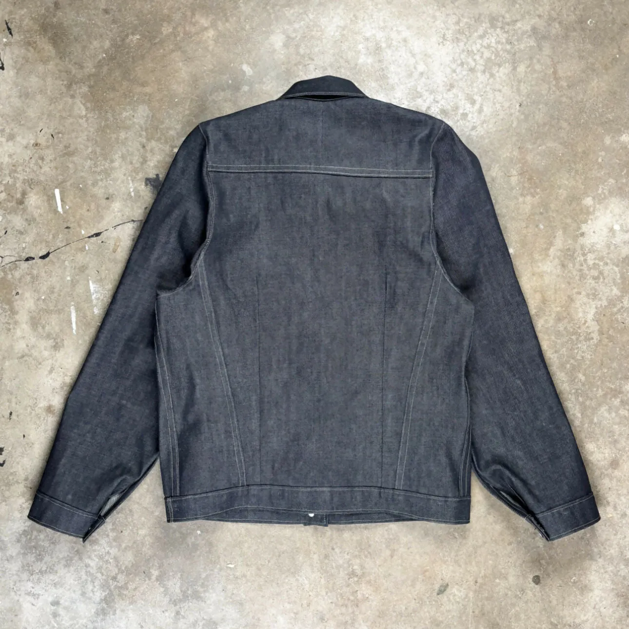 panels denim trucker jacket