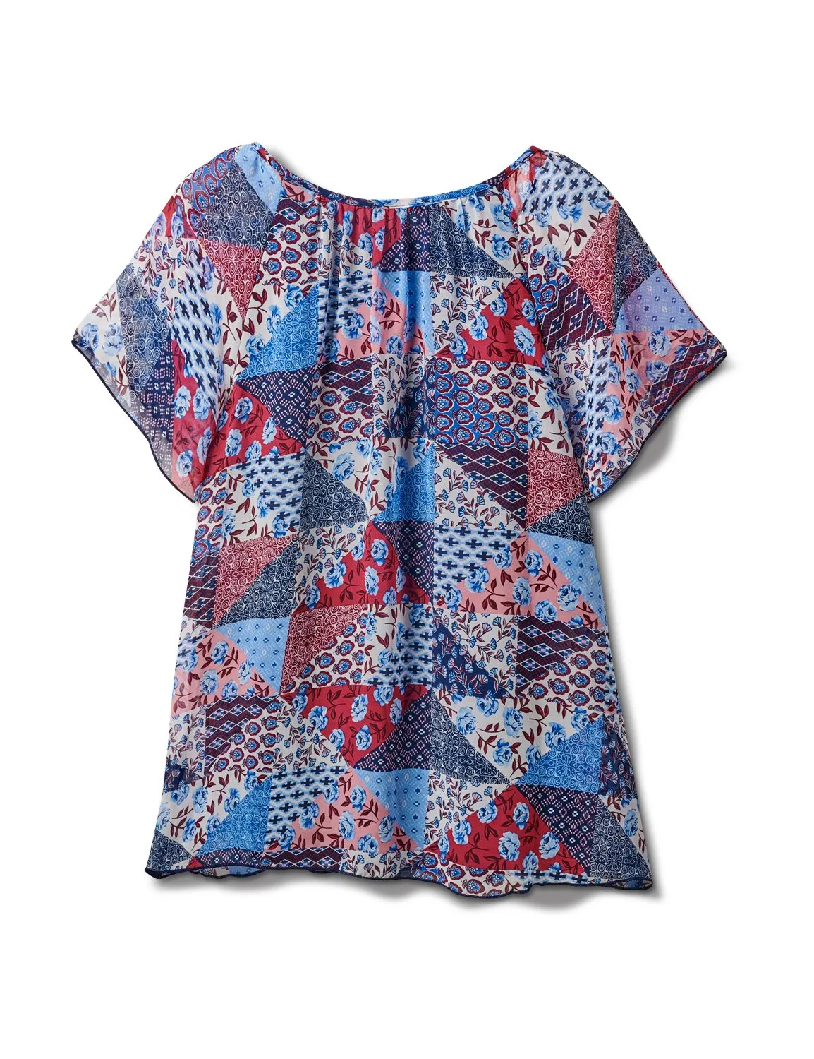 Patchwork Peasant Woven Blouse
