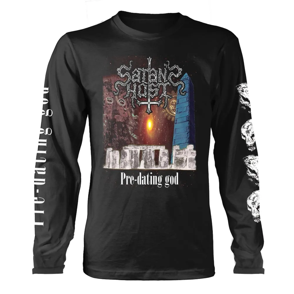 Satan's Host "Pre-Dating God 3" Black Long Sleeve T shirt