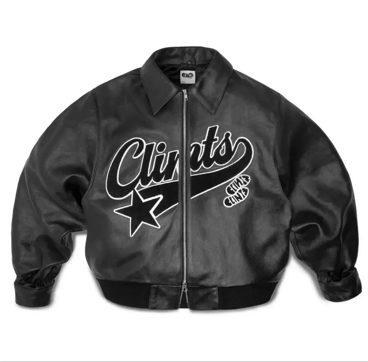 Streetwear Leather Jacket Y2K Clothes Mens Rock Hip Hop Embroidered Retro Leather Jacket Motorcycle Wear Zipper Jacket Coats