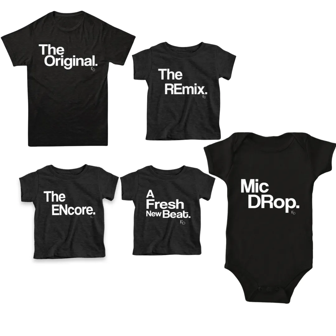 The Original The Remix The Encore® Family Matching Shirts - Black