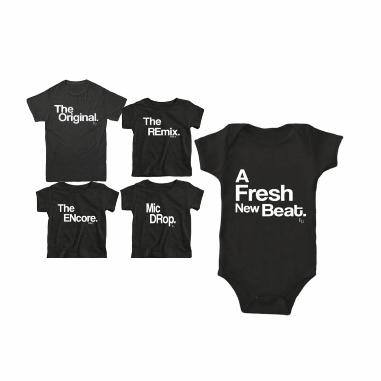 The Original The Remix The Encore® Family Matching Shirts - Black